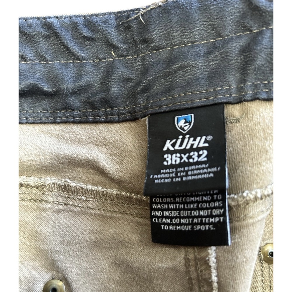 Kuhl Rydr Pants Mens 36x32 Brown Vintage Patina Dye Canvas Straight Leg Outdoor - Picture 5 of 8